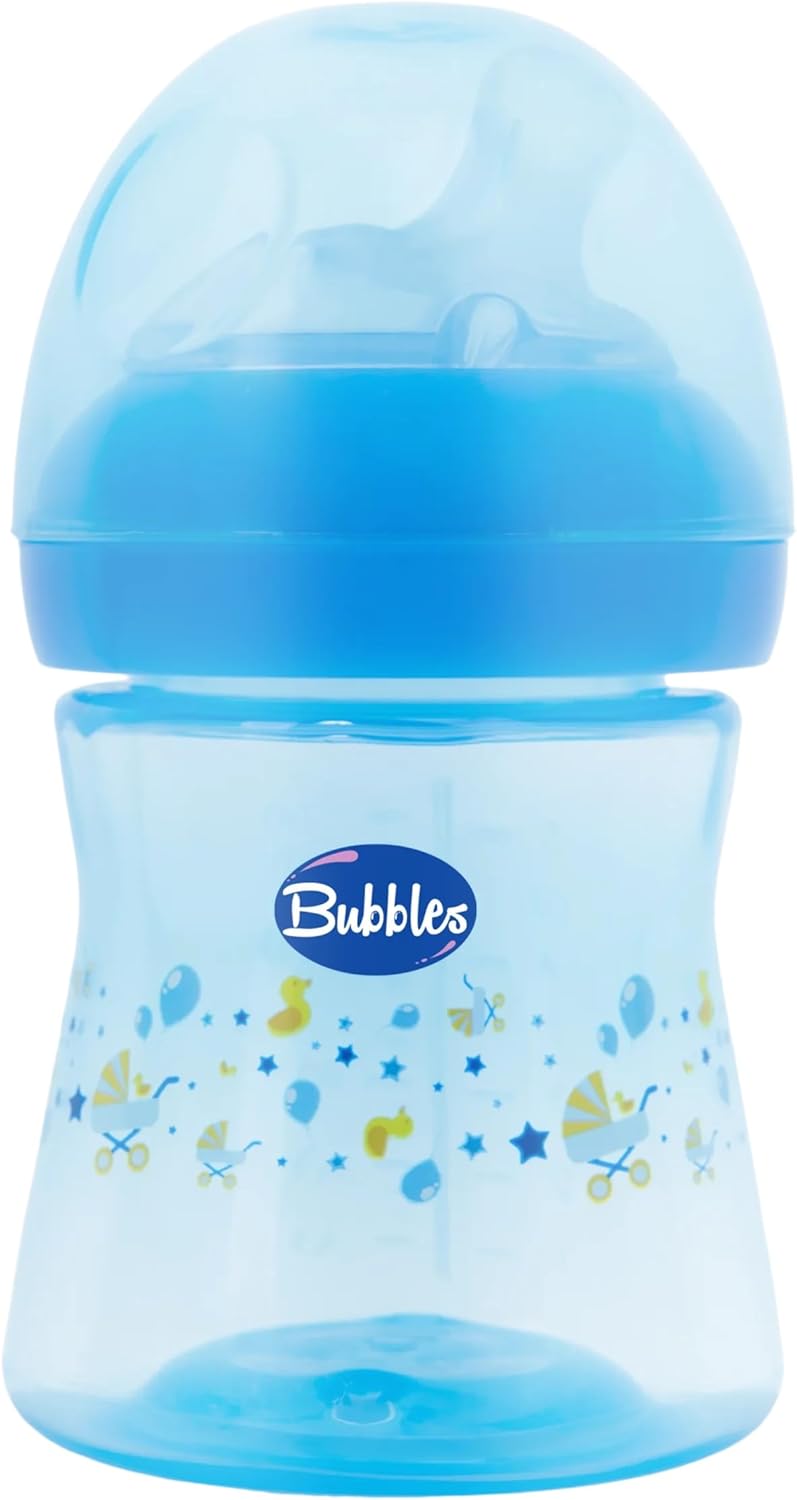 زجاجة رضاعة بيبي بابلز 150 مل مضادة للمغص – أزرق
