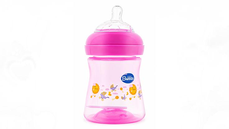Bubbles Natural Anti-Colic Baby Bottle 150ml – Pink