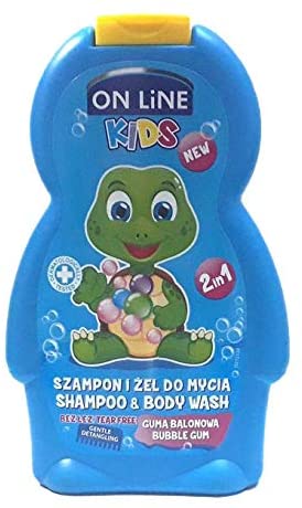 On Line 2in1 Kids Shampoo And Body Wash With Bubble Gum- 250 Ml