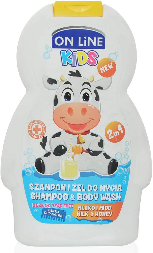 On Line Milk And Honey Hair Shampoo For Kids, 250 ml