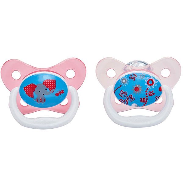 Dr.Brown's PreVent BUTTERFLY SHIELD Pacifier - Stage 2 * 6-18M - Pink, 2-Pack