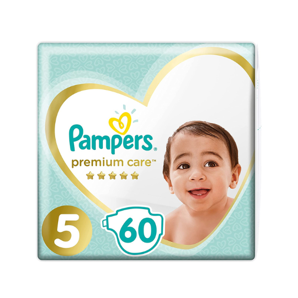 Pampers Premium Care Diapers Size 5, 11-25 Kg , 60 diapers