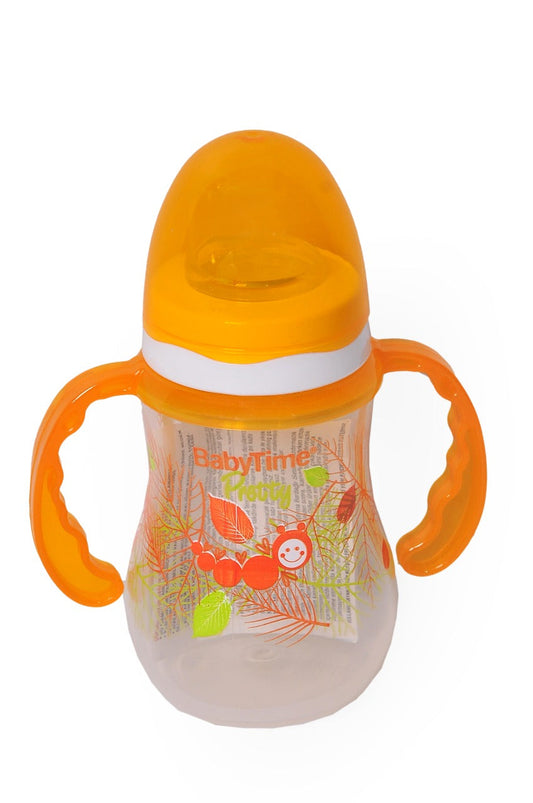 BabyTime Non-Drip Handled Cup (250 cc) orange