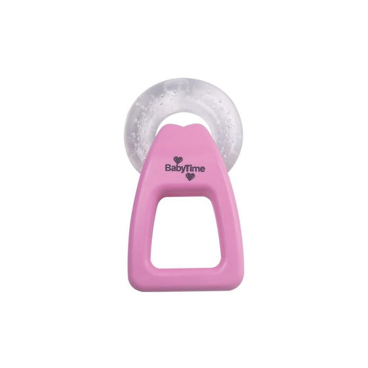 BabyTime Water Teether With Handle pink