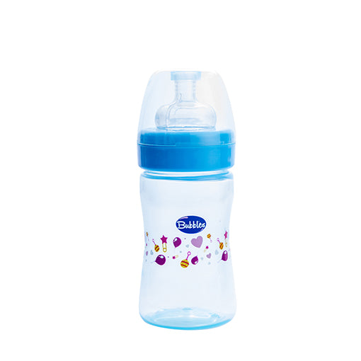 Bubbles Classic Baby Bottle, 150ml - Blue