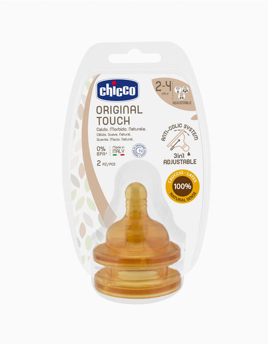 Chicco Original Touch Nipple Rubber Anti-Colic +2-4m