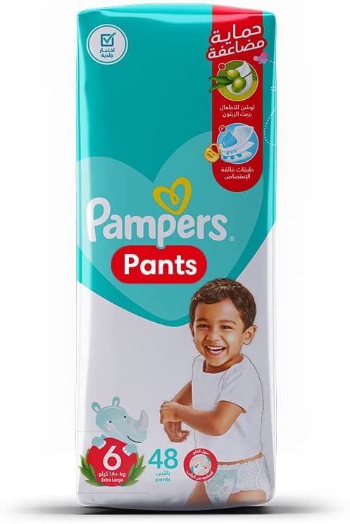 Pampers Pants Diapers, Size 6, +16 KG, 48 Diapers