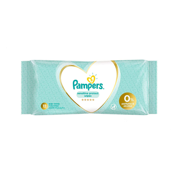 Pampers Sensitive Protect Baby Wipes - 12 Wipes