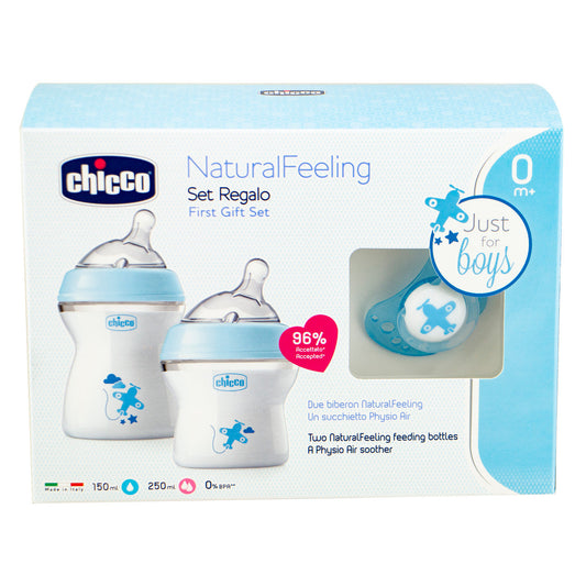 Chicco Natural Feeling Baby Gift Set Boy Blue