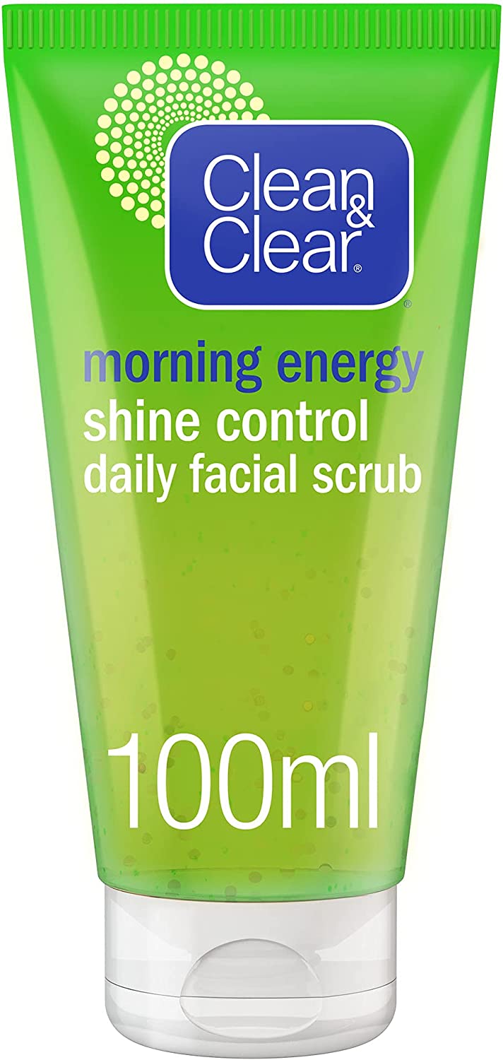 Clean & Clear Daily Facial Scrub, Morning Energy, Shine Control, 100ml