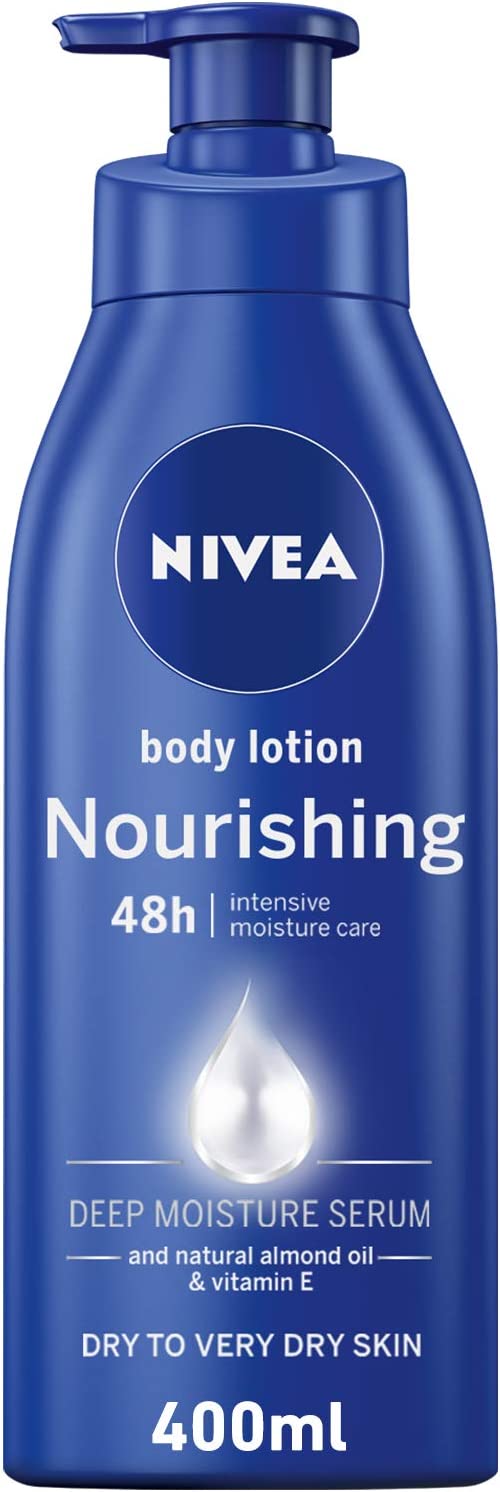 NIVEA Body Lotion Extra Dry Skin, Nourishing Almond Oil & Vitamin E, 400ml