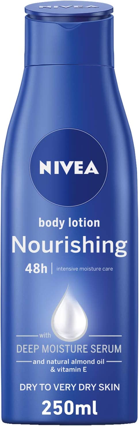 NIVEA Body Lotion Extra Dry Skin, Nourishing Almond Oil & Vitamin E, 250ml