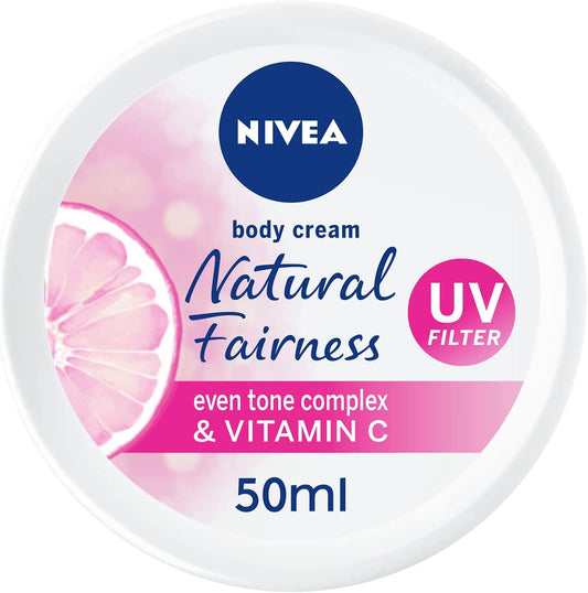 NIVEA Body Cream Even Tone, Natural Fairness Complex & Vitamin C, All Skin Types 50ml