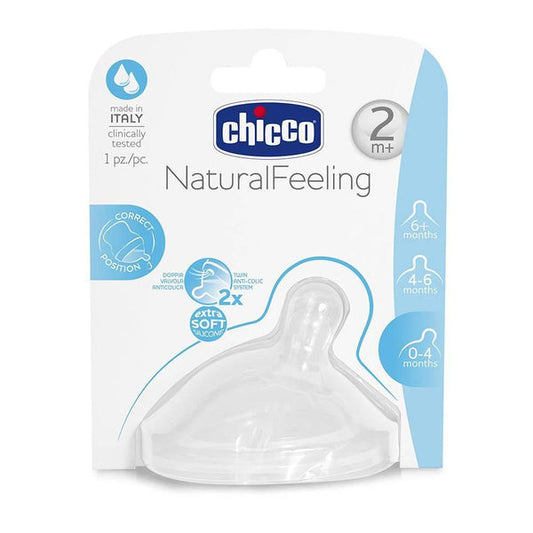 Chicco Natural Feeling Teat Baby Bottle +2m