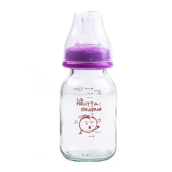 La Frutta Feeding Bottle 120ml Glass Purple