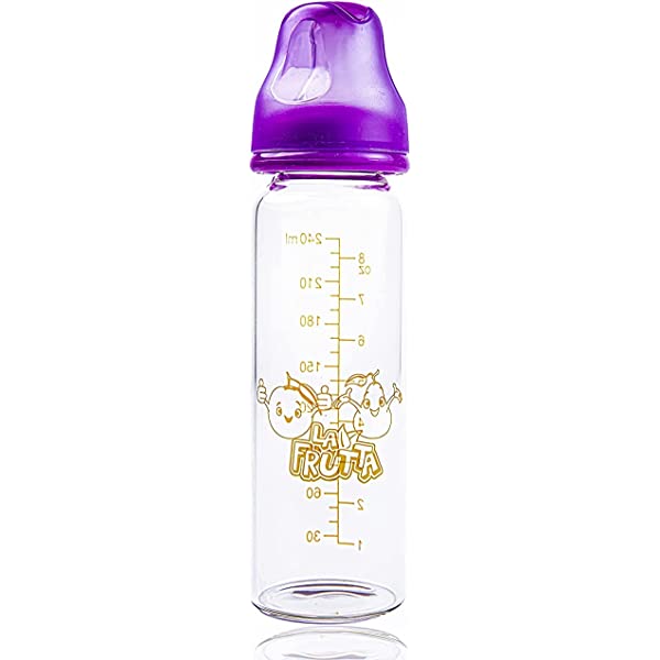 La Frutta Feeding Bottle 240ml Glass Purple