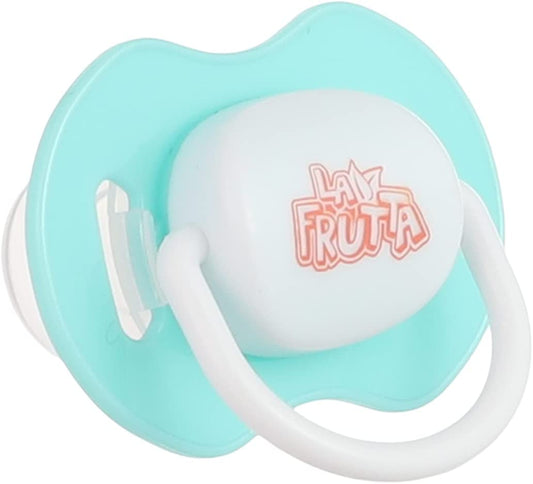 La Frutta Printed Pacifier with Cover and Round Teat, Blue and Clear - 0 to 6 Months