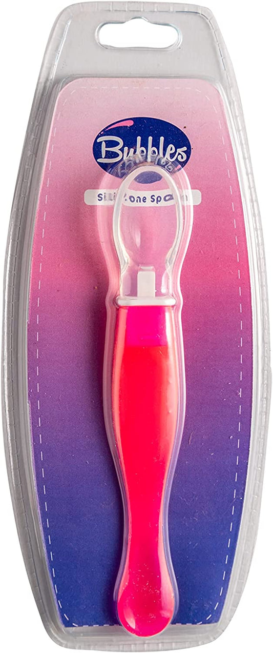 Bubbles Baby Silicone Spoon Pink