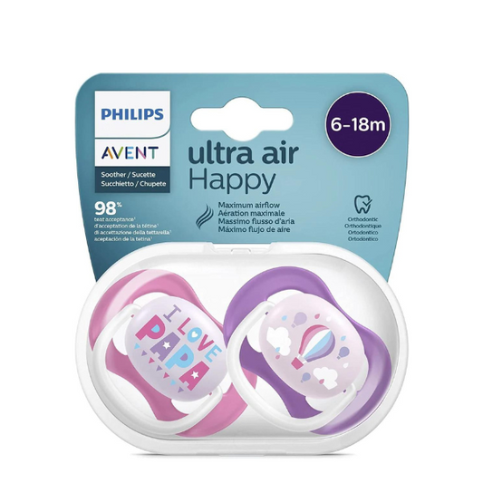 Avent Ultra Air Happy Design Baby Soother 6-18m