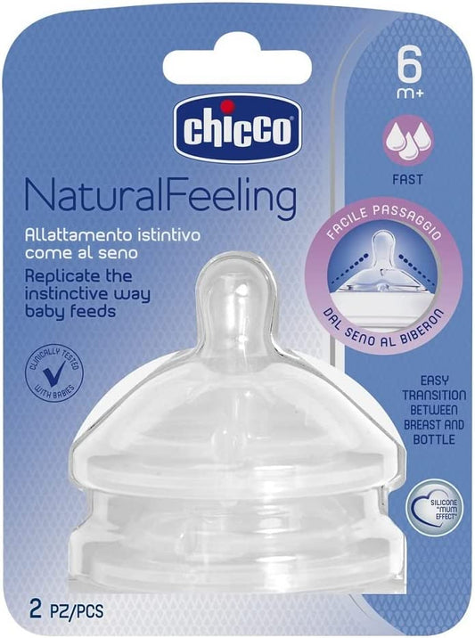 Chicco NaturalFeeling PP Bottle +6M 330ml Pink