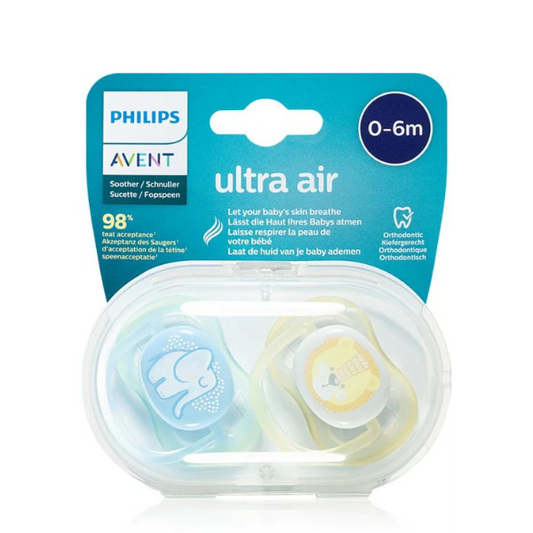 Avent Ultra Air Pacifier 2 Pieces Animals Design