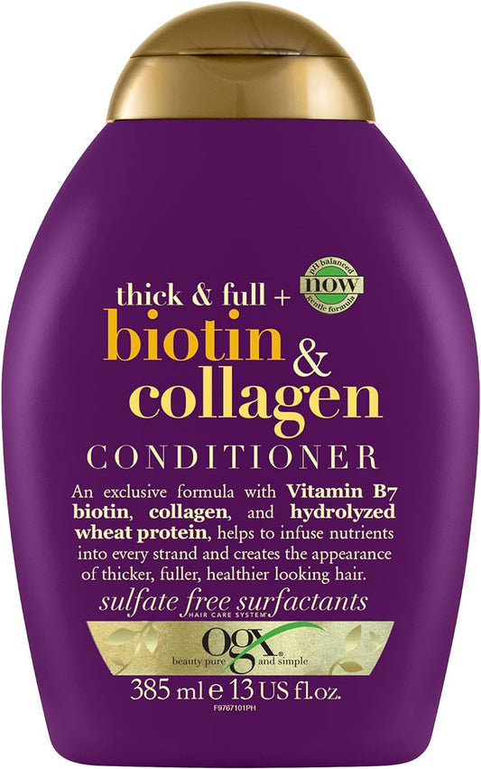 OgX Conditioner, Thick & Full+ Biotin & Collagen, 385ml