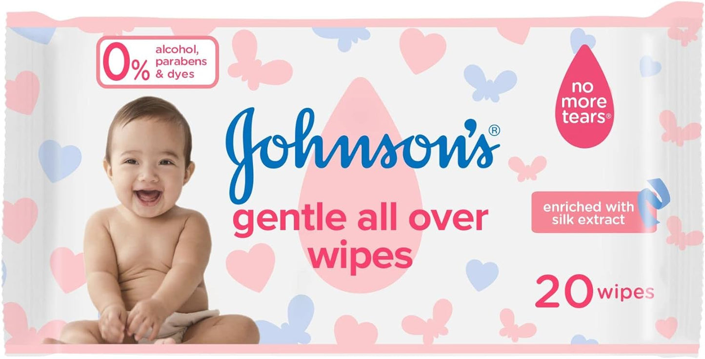 Johnson Baby Wipes - Gentle All Over, 20 pcs