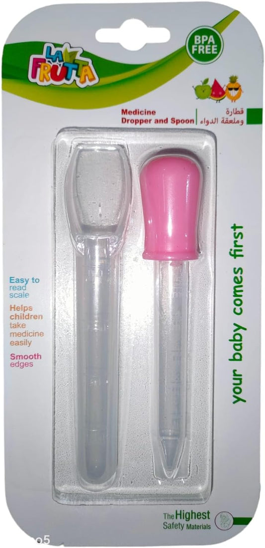 La Frutta Medicine Set (Dropper + Spoon) Pink