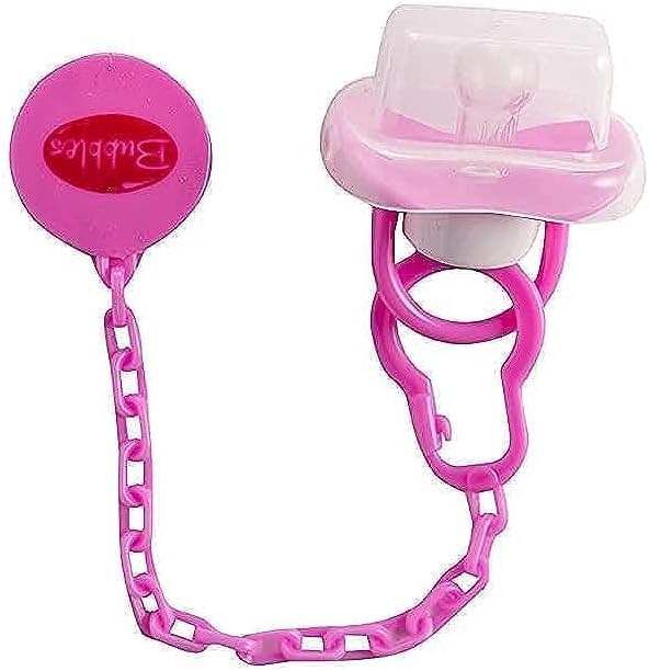 Bubbles Baby Pacifier With Chain Pink