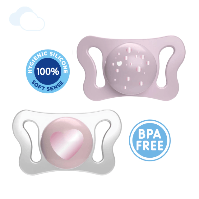 Chicco PhysioForma Micro Pacifier 0–2 Months, Supports Baby’s Breathing, BPA-Free Silicone, Extra Small and Lightweight Soother for Newborns, Pink