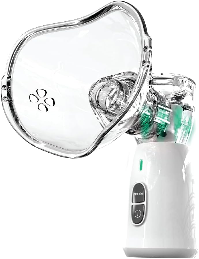 Granzia TurboMesh Portable Mesh Nebulizer – Rechargeable, 2 Mist Modes (Mild/Strong), Micro-Mesh Technology, Low Noise, Compact for Adults & Children