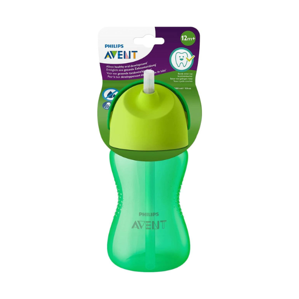 Avent cup with Straw 300 ML +12 Months green