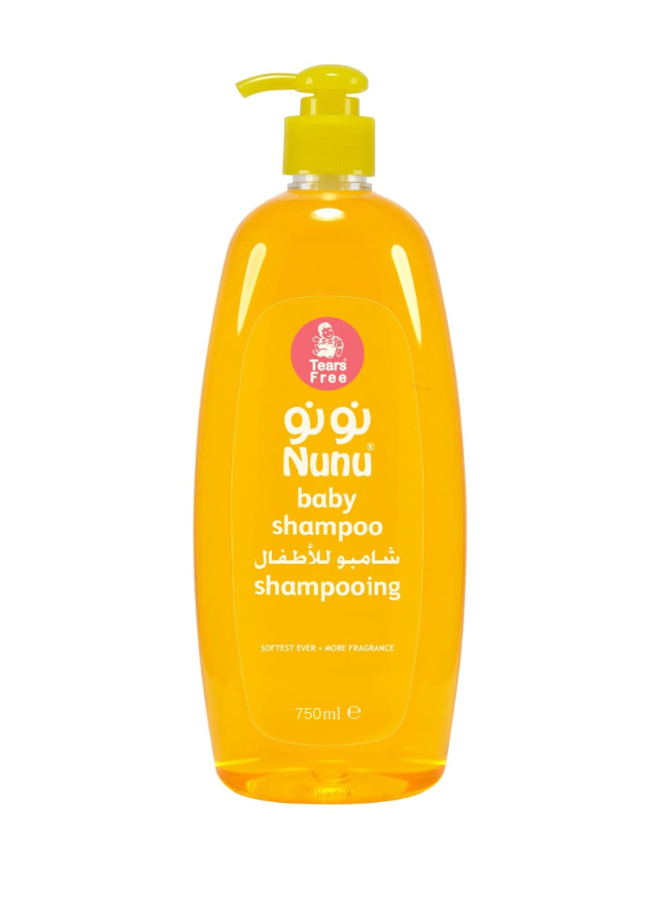 Nunu Baby Shampoo 750ml - Paraben-Free, Softest Ever Formula
