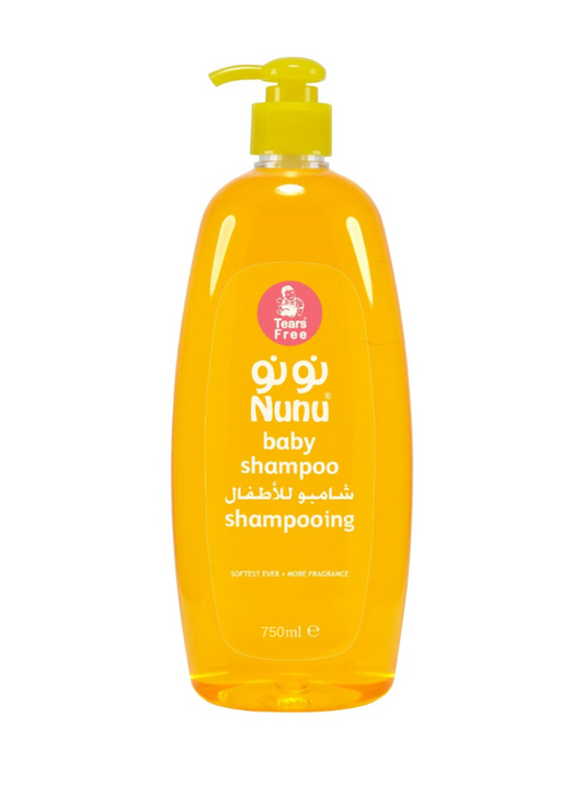 Nunu Baby Shampoo 750ml - Paraben-Free, Softest Ever Formula