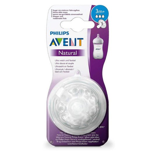 Avent Nipple Purple +3 Months Medium Flow