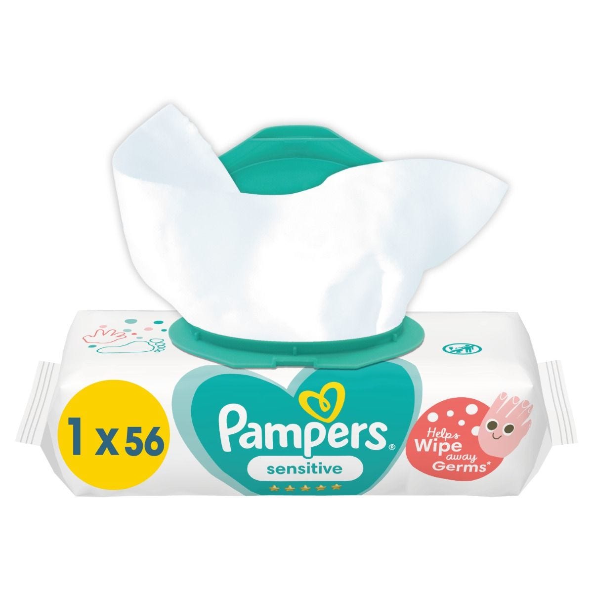Pampers Wipes For Sensitive Skin 56 Pcs