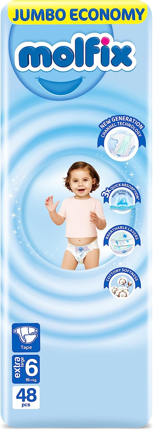 Molfix Diapers Size 6 ,48 Pcs, +16 KG