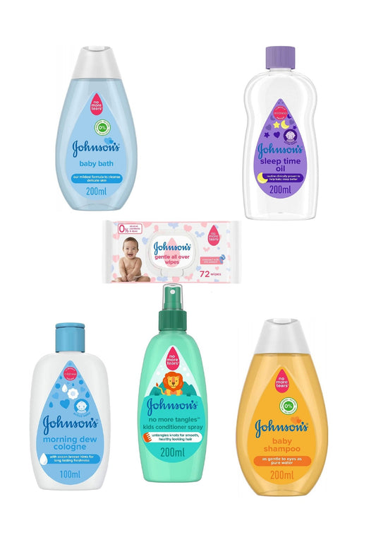 Baby set (Cologne Morning dew 100ml +No More Tangles Conditioner 200ml + Baby bath 200ml  + Oil sleep time 200ml + Shampoo Mega 200ml+ + Wipes 72pcs)