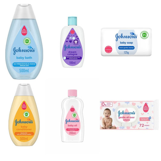 Baby set (Baby Bath 500 ML, Cologne 100 ML, Conditioner 500 ML, Sleep Time Oil 200 ML, Baby Wipes 72 and Baby Soap Bar)