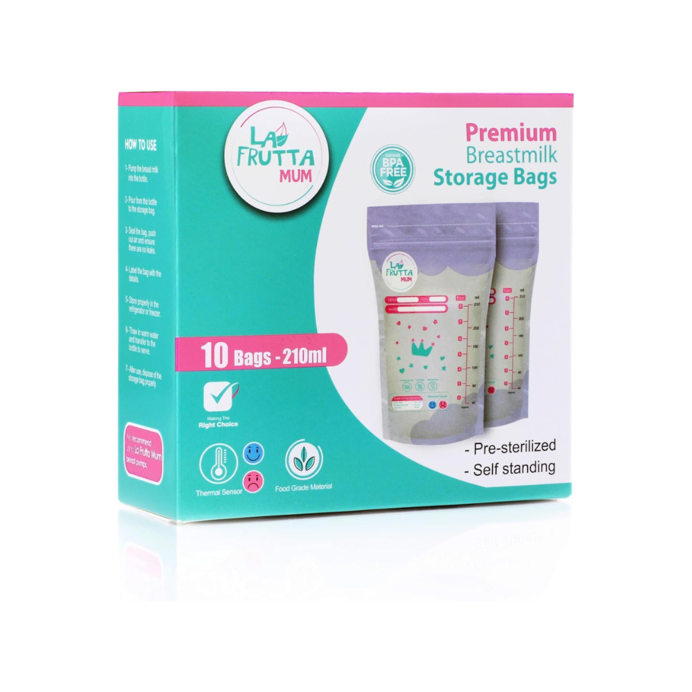 La Frutta Milk Storage Bags 210ml 10Pcs