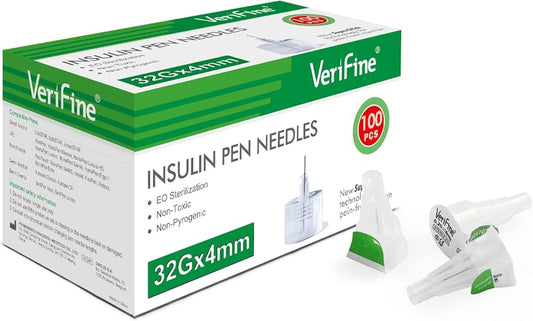 Verifine Insulin Pen Needles 32G*4mm -100PCS