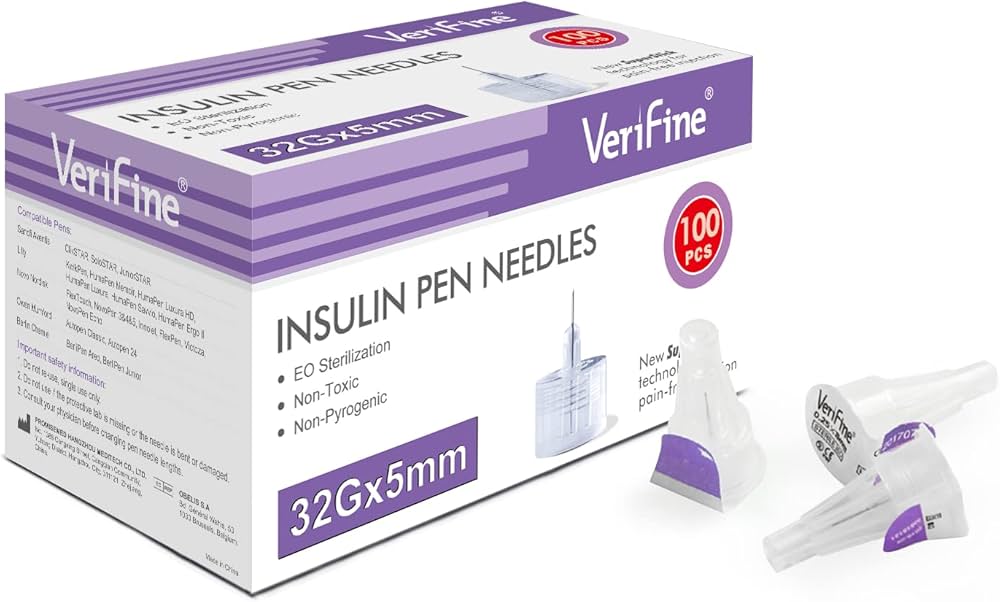 Verifine Insulin Pen Needles 32G*5mm -100 PCS