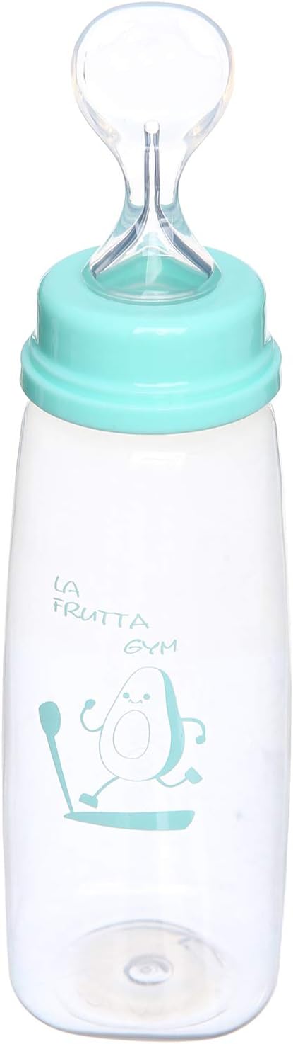 La Frutta Baby Feeding Bottle With Spoon +4m 270ml Green