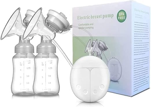 Electric Breast Pump Double + 2 * 150 ml Bottle