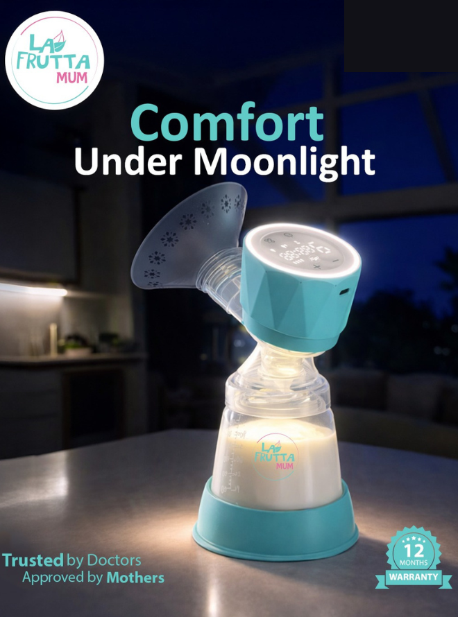 La frutta Mum MoonLight Electric Breast Pump – 180ml Capacity, 9 Levels & 3 Modes, 1000mAh Rechargeable Battery, Compact & Comfortable Design