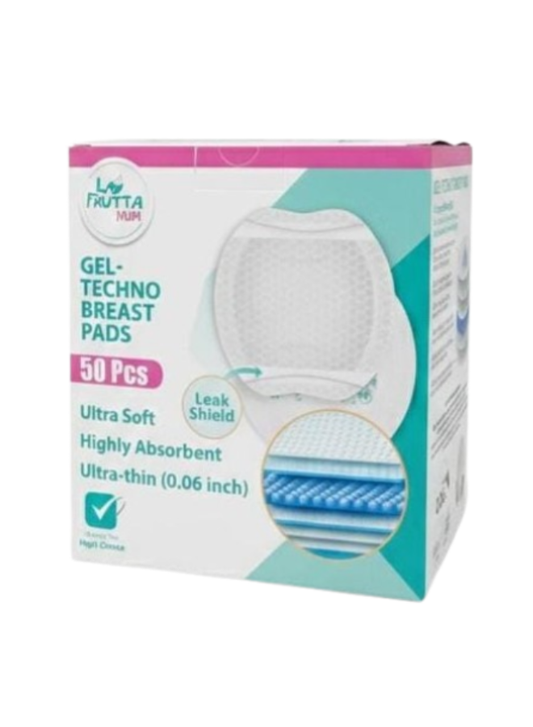 La Frutta MuM Disposable Breast Pads – Super Absorbent Gel – Ultra Soft & Leak‑Proof (50 Pack)