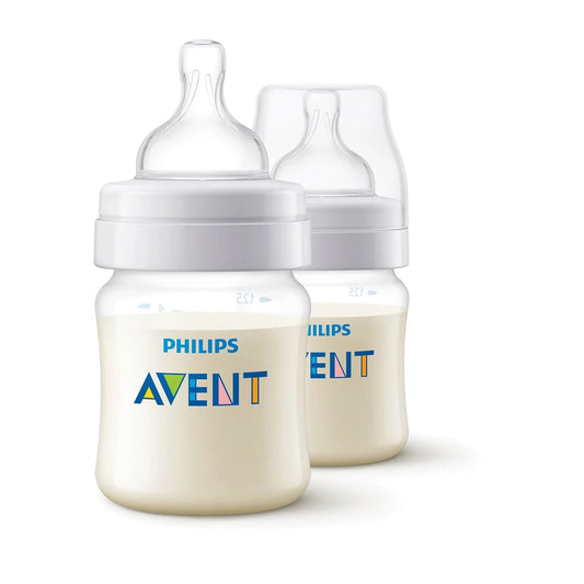 Philips Avent Anti-Colic Baby Bottle 125ml (0M+) – Newborn Feeding Bottle, 2 Pack