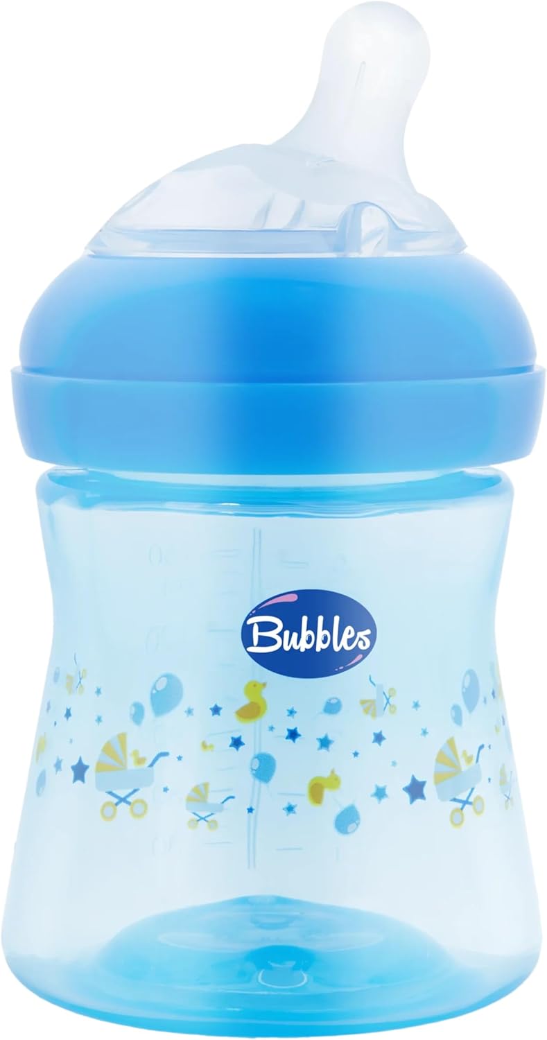 زجاجة رضاعة بيبي بابلز 150 مل مضادة للمغص – أزرق