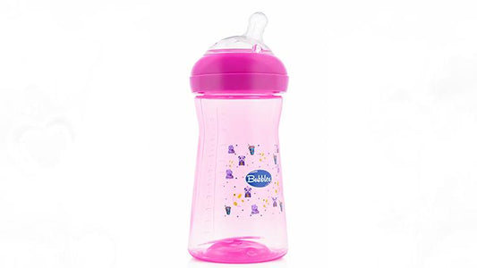 Bubbles Natural Anti-Colic Baby Bottle 280ml – Pink