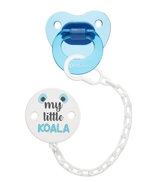 Wee Baby Soother & Soother Chain Set No.1 0-6 Months - 1 Pack
